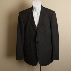 Brooks Brothers Men's gray check 100% Wool Fitzgerald Suit Jacket 41L 35 blazer